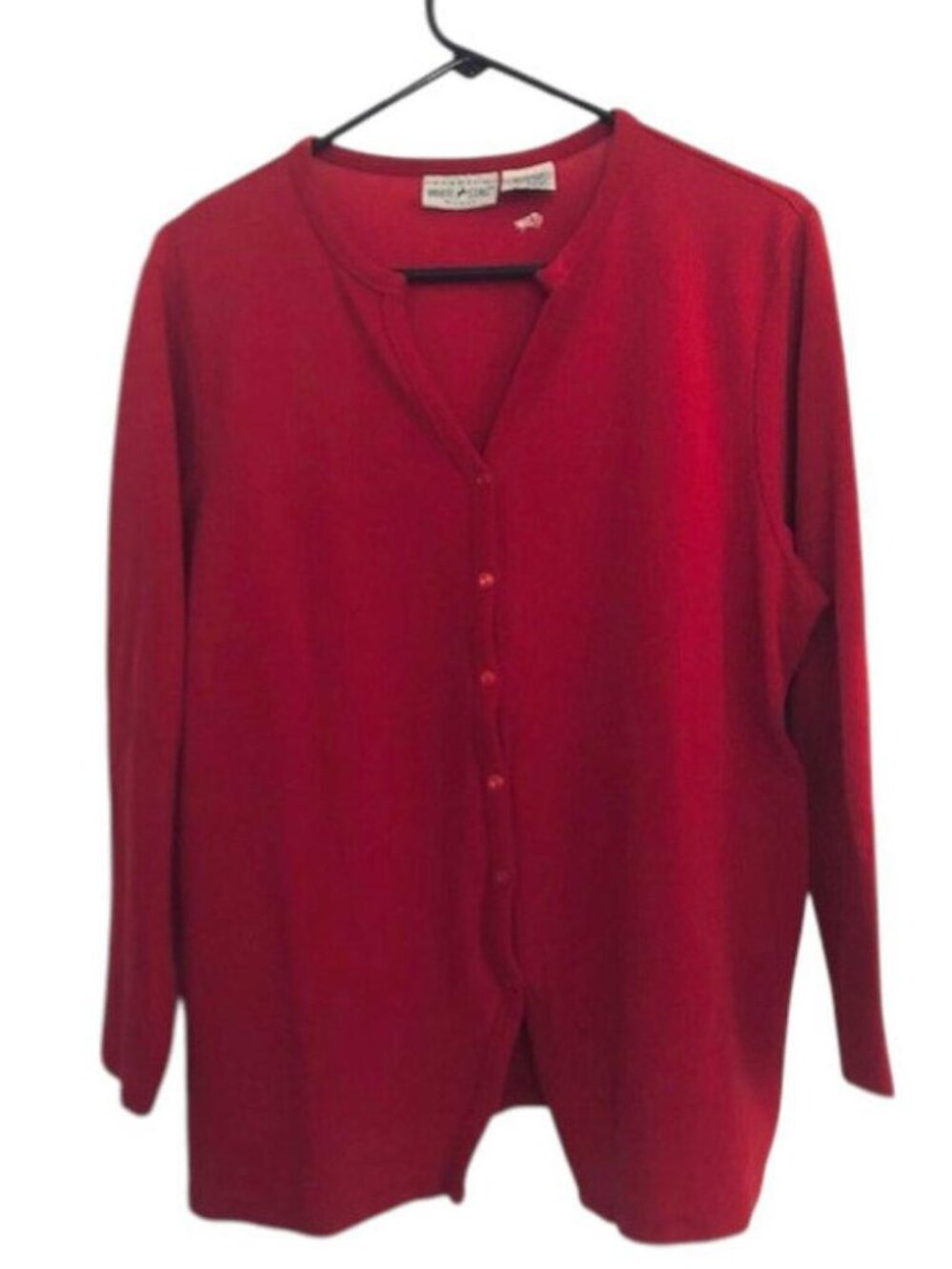 White Stag Red Cardigan Sweater 14W/16W